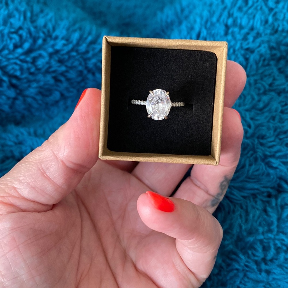 Moissanite engagement ring